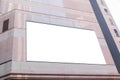 Mockup image of Blank billboard white screen posters and led outside building for advertising