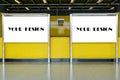 Mockup image of Blank billboard white screen posters and led in the subway station for advertising Royalty Free Stock Photo