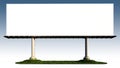Mockup image of 3d rendering stand alone billboard