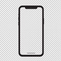 Mockup iPhone  background and screen have png. Mockup this isolated on background. Royalty Free Stock Photo