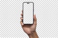 Mockup Iphone 14 pro max and new iphon mini. Mock up screen iPhone X . Transparent and Clipping Path isolated Royalty Free Stock Photo