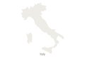 Mockup of Italy map on a white background. Vector illustration template