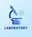 Mockup with Lettering Laboratory and Microscope