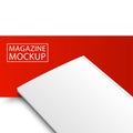 Mockup magazine red line5-01 Royalty Free Stock Photo