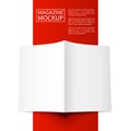 Mockup magazine red line5-01 Royalty Free Stock Photo