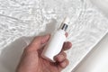 Mockup of medical skin care bottle cosmetic serum dropper, beauty makeup facial, treatment cleanser