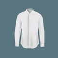 Mockup men s white shirt. Men`s business shirt with long sleeves.