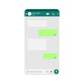 Mockup of mobile messenger template design