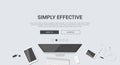 Mockup modern flat design for creative simply effective Royalty Free Stock Photo