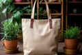 Mockup of Natural Cotton Shopper Bags