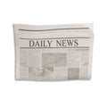 Mockup of Daily News newspaper blank with unreadable text and images Royalty Free Stock Photo