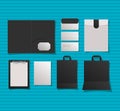 Mockup notebook file envelopes and bags vector design