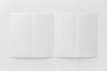 Mockup of opened brochure at white background Royalty Free Stock Photo