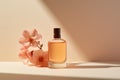 Mockup of perfume bottle, fashion cosmetic, Stylish Perfume banner, AI Generative