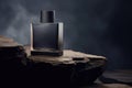 Mockup of perfume bottle, fashion cosmetic, Stylish Perfume banner, AI Generative