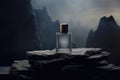 Mockup of perfume bottle, fashion cosmetic, Stylish Perfume banner, AI Generative