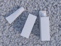 Mockup picture of 3d rendering of white foam tube