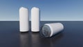 Mockup picture of 3d rendering of white cans