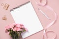 Mockup planner flat lay. Accessory on the table. View top. Event Royalty Free Stock Photo