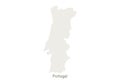 Mockup of Portugal map on a white background. Vector illustration template