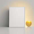 Mockup poster photo frame, golden sunrise and a sky of dreams, AI Generaion