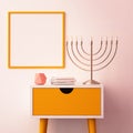 Mockup poster on the theme of Chanukah.