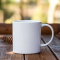 Mockup presenting a mug with complementary items