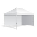 Mockup Promotional Advertising Outdoor Event Trade Show Pop-Up Tent Mobile Marquee. Illustration Isolated On White Royalty Free Stock Photo