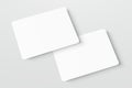 Mockup realistic business cards, gift card paper placeholder template mockup with shadows effects on a gray background, mockup