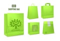 Mockup realistic paper eco package bag templates. Royalty Free Stock Photo