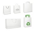 Mockup realistic paper eco package bag templates. Royalty Free Stock Photo