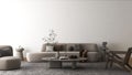 Mockup room in living room with gray sofa set.3d illustration. 3d rendering Royalty Free Stock Photo