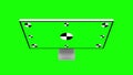 Mockup shot of computer with green screen. 3D Animation. Screen has tracking markers. 3D rendering.