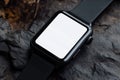 Mockup of Smartwatch Fitness Device Screen Interface App Design Presentation Royalty Free Stock Photo