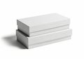 Mockup of stacked white rectangular objects for design and designers Royalty Free Stock Photo