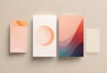 Mockup template collection of a corporate style identity design elements. Set of branding stationery cards Royalty Free Stock Photo