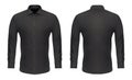 Mockup template, men black classic dress shirt