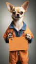 mockup text logo chihuahua bad dog mock up Royalty Free Stock Photo