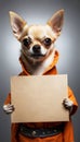 mockup text logo chihuahua bad dog mock up Royalty Free Stock Photo