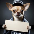 mockup text logo chihuahua bad dog mock up Royalty Free Stock Photo