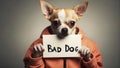 mockup text logo chihuahua bad dog mock up Royalty Free Stock Photo