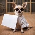 mockup text logo chihuahua bad dog mock up Royalty Free Stock Photo