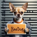 mockup text logo chihuahua bad dog mock up Royalty Free Stock Photo