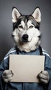 mockup text logo siberian husky bad dog mock up