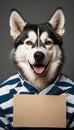 mockup text logo siberian husky bad dog mock up