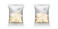 Mockup Of Transparent Pillow Bag With Cookies