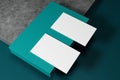 Mockup Two Side Business Card Top view Royalty Free Stock Photo