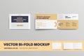 Mockup vector leaflet, universal horizontal orientation brochure, for design presentation