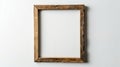 Mockup of a very large basic wooden frame on a plain white background Royalty Free Stock Photo