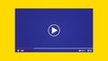 Mockup Video Player Template Design. Social media live stream window, player concept